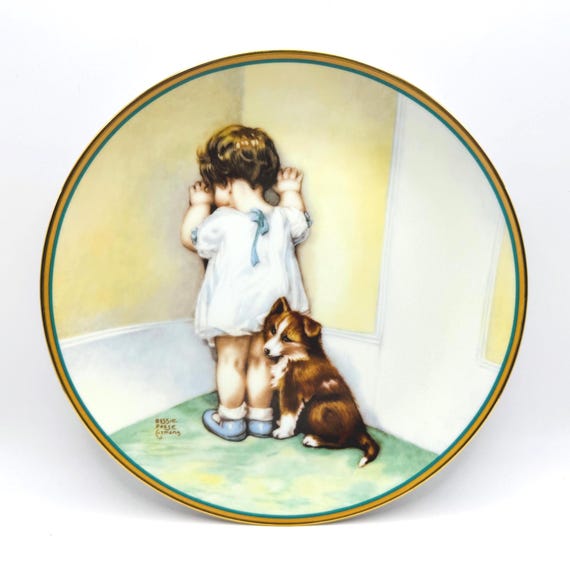 Vintage Hamilton Collection Plate - In Disgrace by Bessie Pease Gutmann - Child's Best Friend
