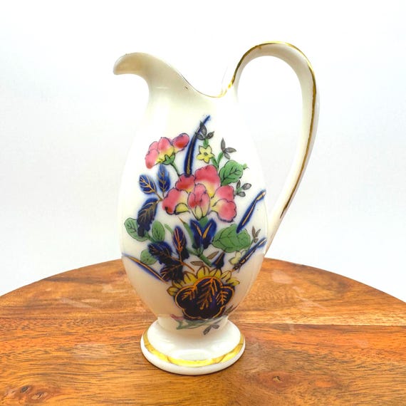 Vintage Hand-Painted Japan Porcelain Pitcher - Small Decorative Piece