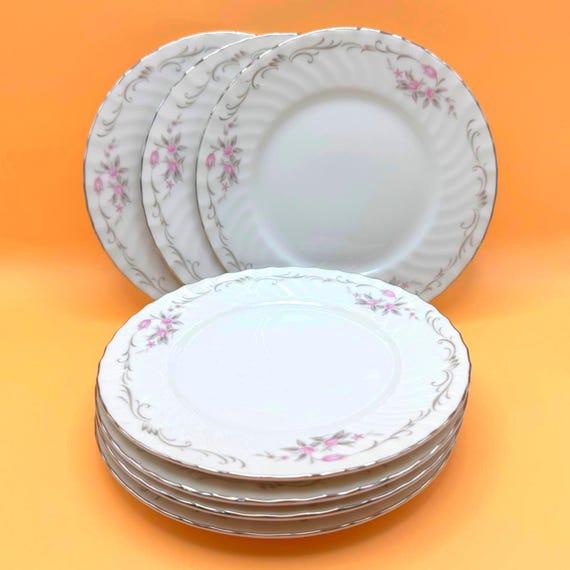 Vintage Gold Standard Pink Rose Bread & Butter Plate – Choose Quantity