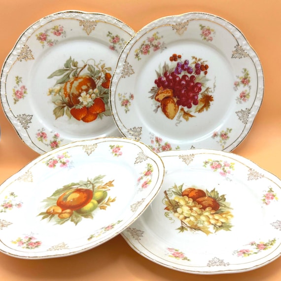 Antique Bavaria Z.S.&Co | Set of 4 Fruit Plates