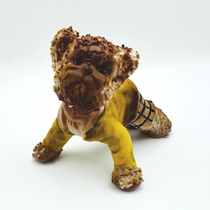 Vintage Porcelain Spaghetti Bear Figurine - Handcrafted in Japan