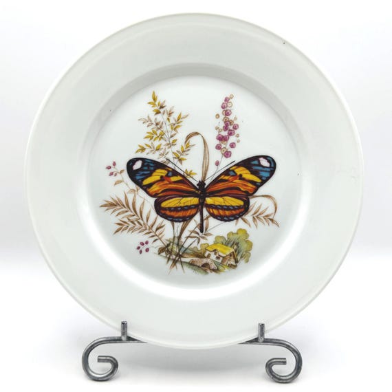 Vintage Kuba Butterfly Plate - Cottage and Foliage Design