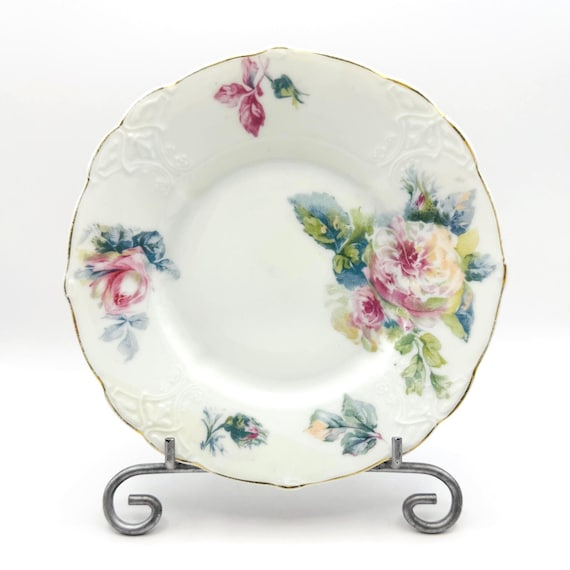 Vintage Hermann Ohme Germany Clarion 6 Plate - Antique Porcelain Collectible