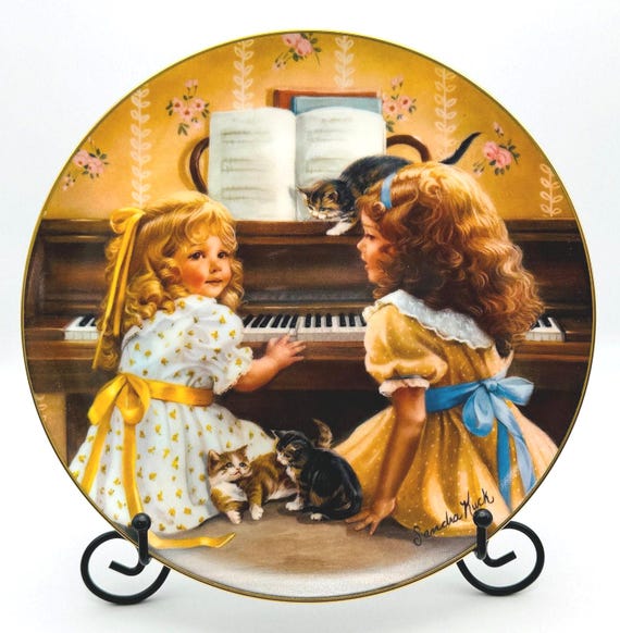 Vintage 'Afternoon Recital' Limited Edition Plate by Sandra Kuck | Reco - Days Gone By Collection