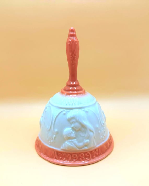 Vintage M Requena 1989 Madonna Child Bell Spain Porcelain