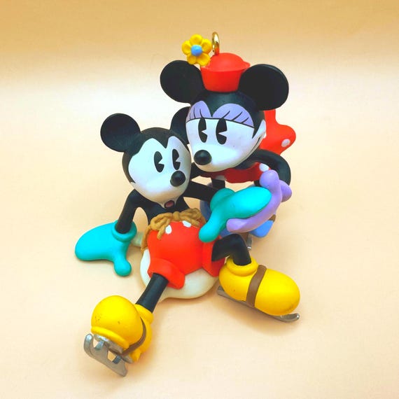 1997 Hallmark Disney Mickey & Minnie New Pair of Skates Ornament
