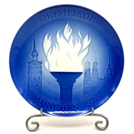 Vintage Munich 1972 Olympic Plate – B&G Copenhagen Porcelain