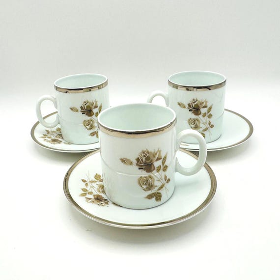Vintage Floral Porcelain Demi Cups by Renner - Select Quantities