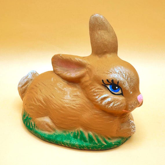 Vintage Ceramic Bunny Figurine Easter Rabbit Cottage Decor