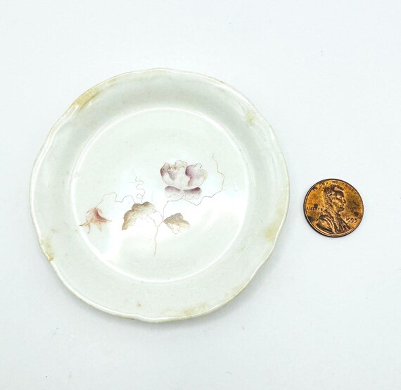 Delicate Antique O.P. Co. China Mini Plate - Floral motif