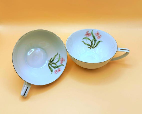 Grantcrest Pink Orchid Tea Cups