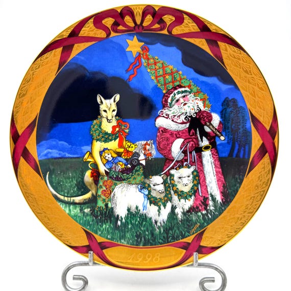 1998 Santa in Australia Plate – Christmas Around the World – B&G Denmark