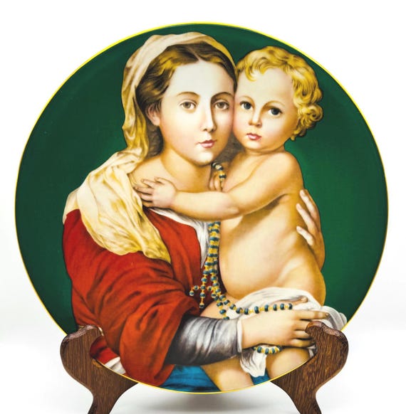 Haviland Limoges Limited Edition Plate - Vintage 1975 Madonna & Child