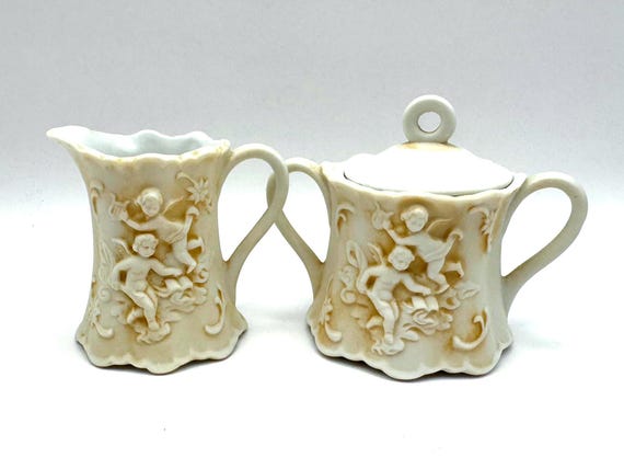 Lefton Cherub Creamer & Sugar Set – Vintage Japan