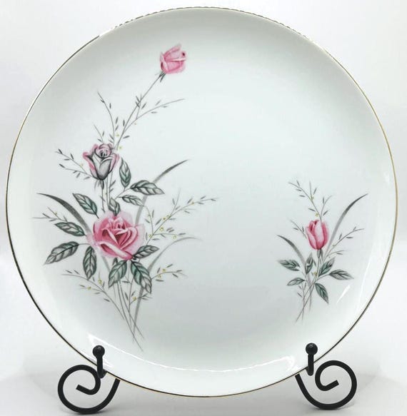 Elegant Vintage MSI Dinner Plates - 'Golden Rose' Pattern - 4 Available - 1950s Japan