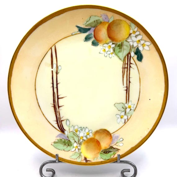 Hand Painted J&C Bavaria Plate with Oranges