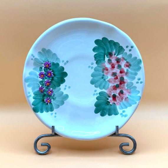 Fortebraccio Flora Saucer Set of 4 Made in Italy Hand Painted Floral