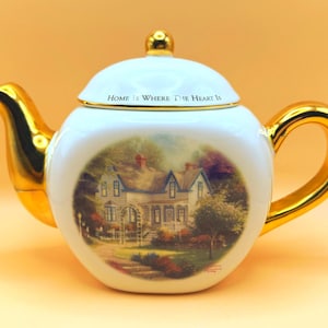 Thomas Kinkade Teapot Home Is Where Heart Is II