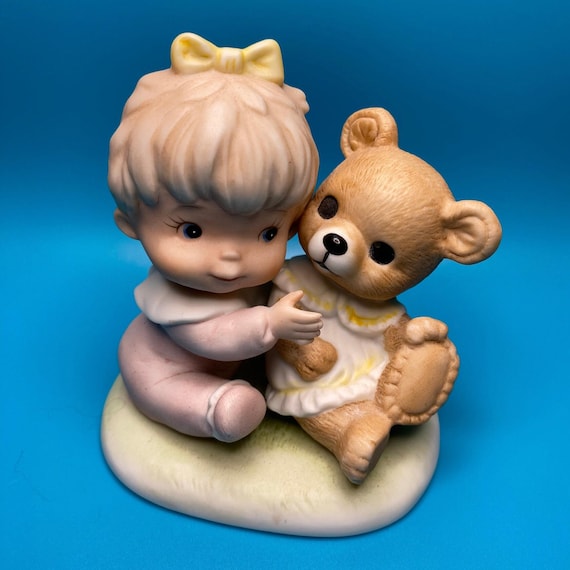 HOMCO Baby Girl With Teddy Bear #1424