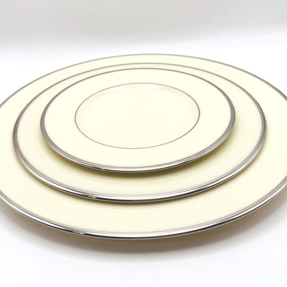Elegant Lenox Dinner, Salad, & Dessert Plates - Montclair Pattern