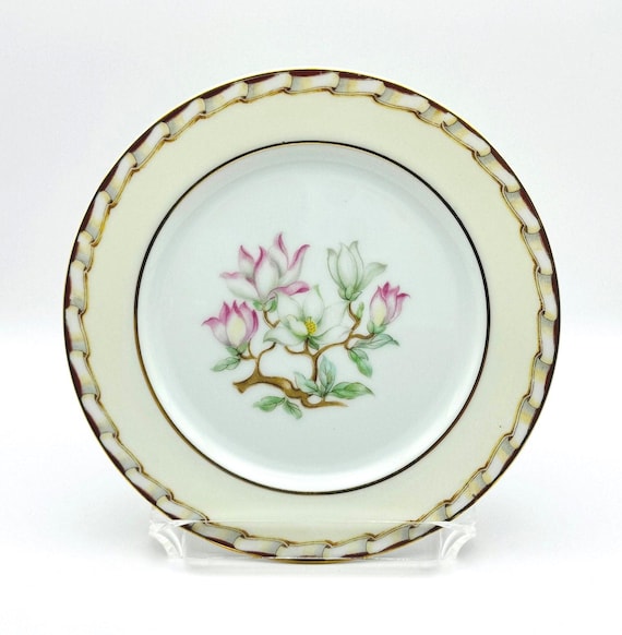 Vintage Occupied Japan Mikado China Magnolia Fruit/Berry Bowls & Bread/Dessert Plates