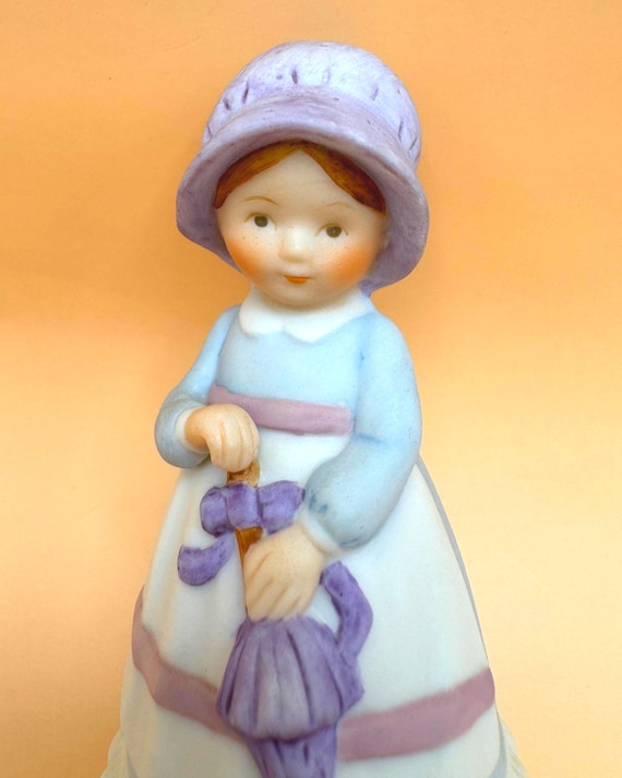 Vintage Holly Hobbie Mini Bell 1982 Mother's Sunny Way Porcelain