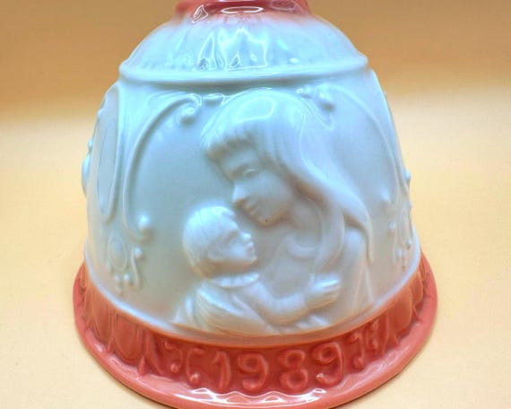 Vintage M Requena 1989 Madonna Child Bell Spain Porcelain