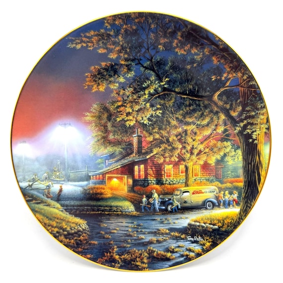 Vintage Terry Redlin 'Highlight of the Neighborhood' Collector Plate - Ice Cream Truck