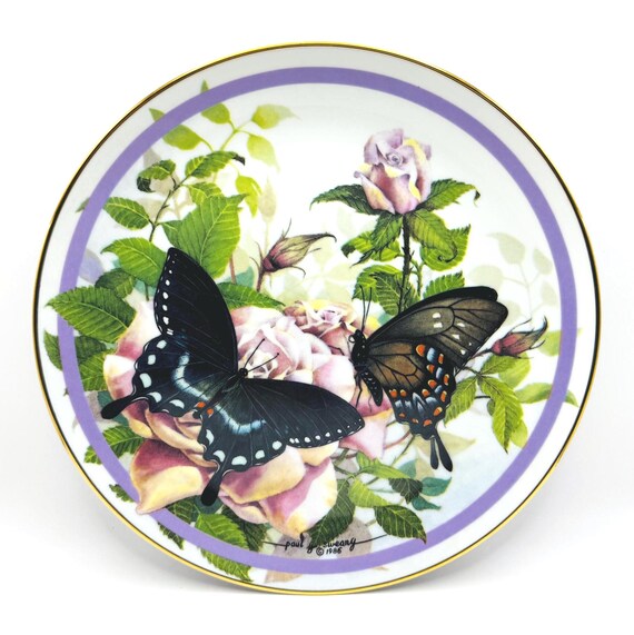 Collectible Butterfly Garden Plate - Spicebush Swallowtail by Paul J. Sweany - Vintage Hamilton 1986