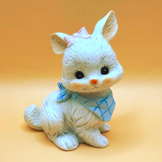 Vintage Napco Bunny Figurine Bisque Porcelain Easter Rabbit