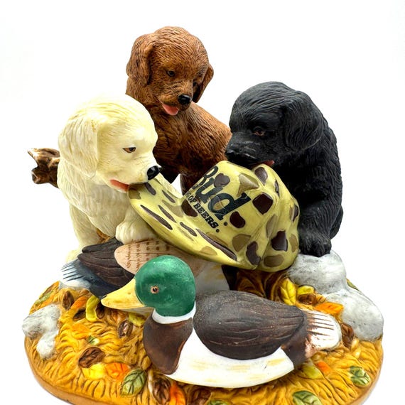 1994 Budweiser “Something’s Brewing” Lab Puppies Figurine