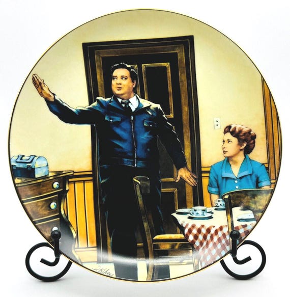 Vintage 'Bang! Zoom!' Plate - Official Honeymooners Plate Collection - Jackie Gleason