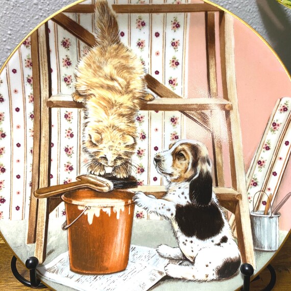 Vintage Royal Worcester A Sticky Situation, Mixed Company, Pam Cooper, The Hamilton Collection