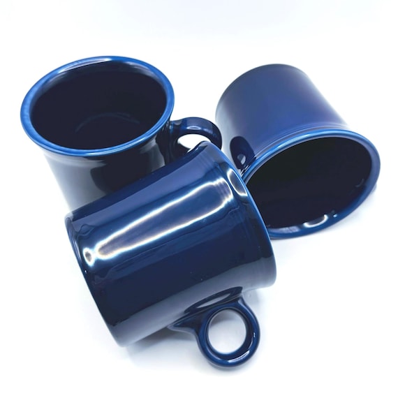 Vintage Homer Laughlin Fiesta Cobalt Blue Mugs - Retired Color