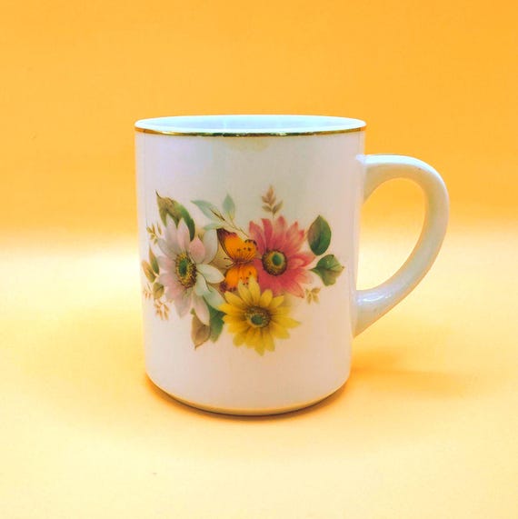 Sadler Windsor Floral Butterfly Porcelain Mug