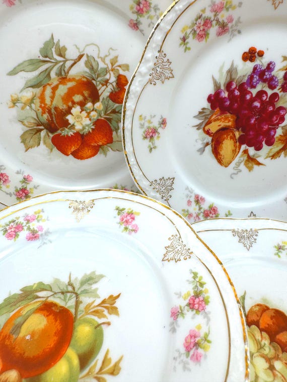 Antique Bavaria Z.S.&Co | Set of 4 Fruit Plates