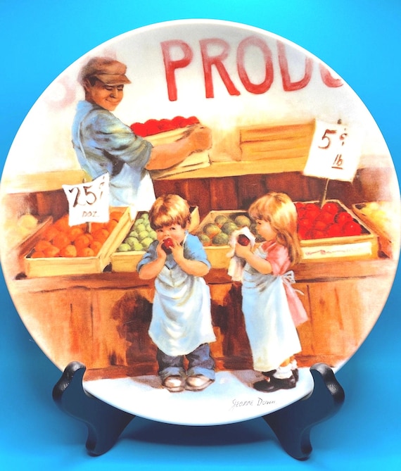 Vintage Knowles Collector Plate: Jeanne Down "Fringe Benefits" 5th Issue