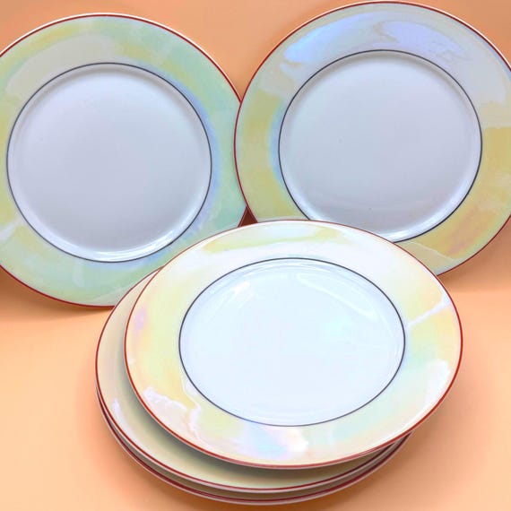 Antique Z.S.&C. Bavaria Lusterware Plates Set of 5