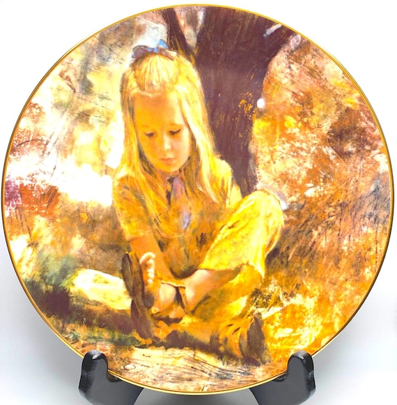 Vintage "Sand In Her Shoe" Plate by Thornton Utz, Precious Moments Collection