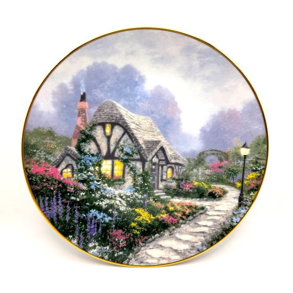 Chandler's Cottage Collectible Plate by Thomas Kinkade - Garden Cottages of England