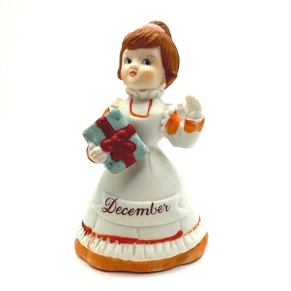 Vintage December Birthday Angel Bell - Made in Taiwan