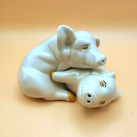 Vintage Fritz & Floyd Pig Salt Pepper Shakers