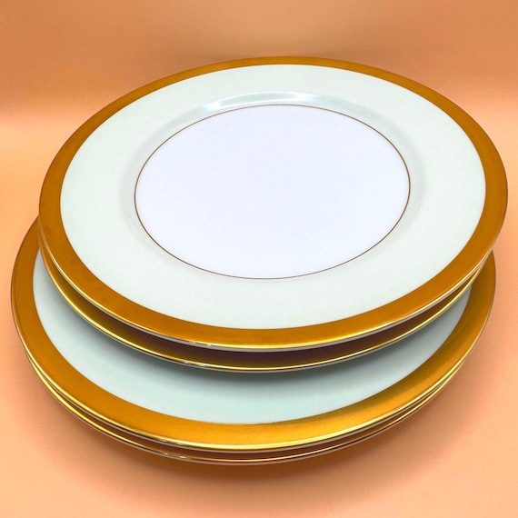 Vintage Fitz & Floyd Versailles Mint Sherbet Salad Plates Set of 4
