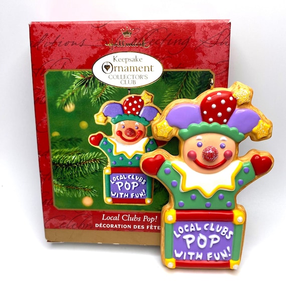 Vintage Hallmark Jack in the Box Ornament: Local Clubs Pop, 2001