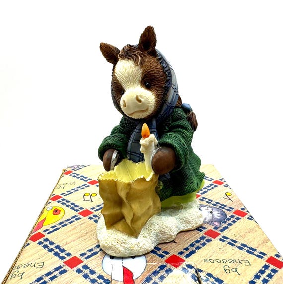 Enesco Horse Figurine: Luminaria Candle, Mary Rhyner-Nadig, Boxed