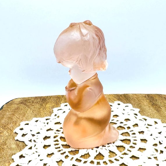 Sweet Vintage Fenton Pink Praying Girl - Home Decor Accent