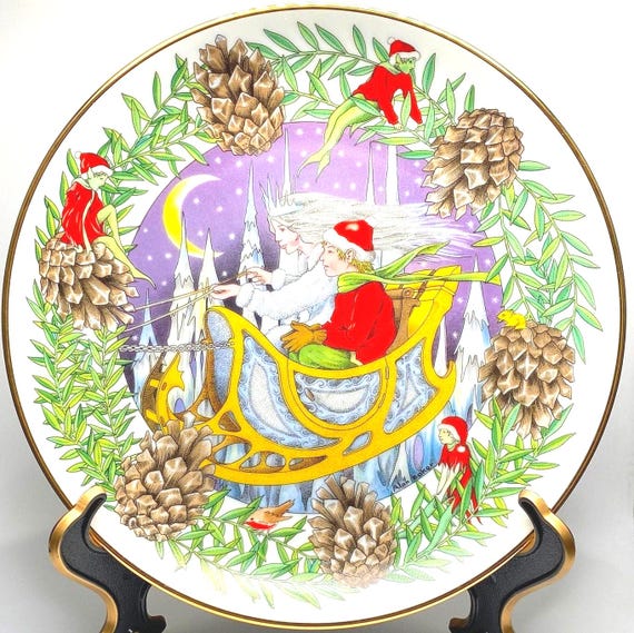 Vintage Fairy Tale Plate Collection - January Edition - 'The Snow Queen' by Alan Baker 1983