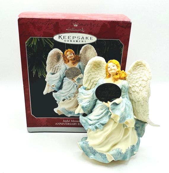 Elegant Vintage Angel Ornament - Hallmark 'Joyful Messenger' 25th Anniversary Keepsake