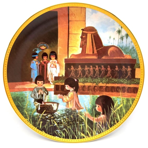 Precious Moments "Baby Moses" Plate by Sam Butcher - 1995 Hamilton Collection