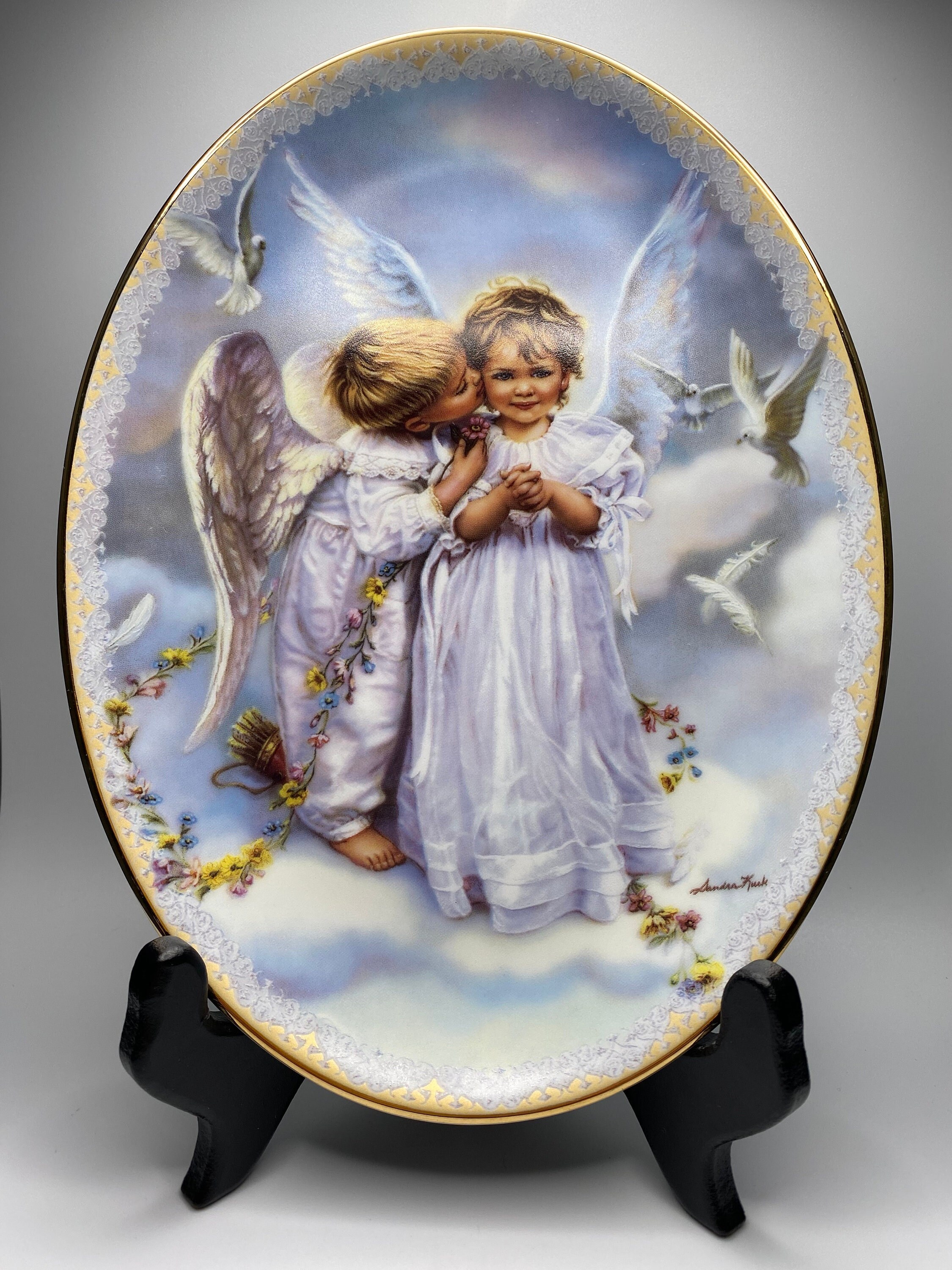 サンドラクック 天使 額絵 Angel Kisses Sandra Kuck